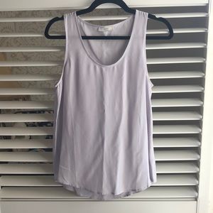 Lavender 100% silk tank top